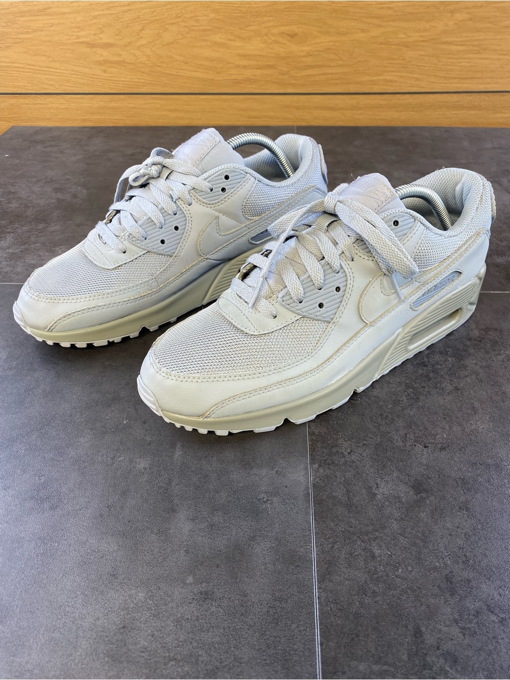 Nike Air Max 90 Men’s Triple Gray Sneakers size 10-CN8490-001-CLEAN